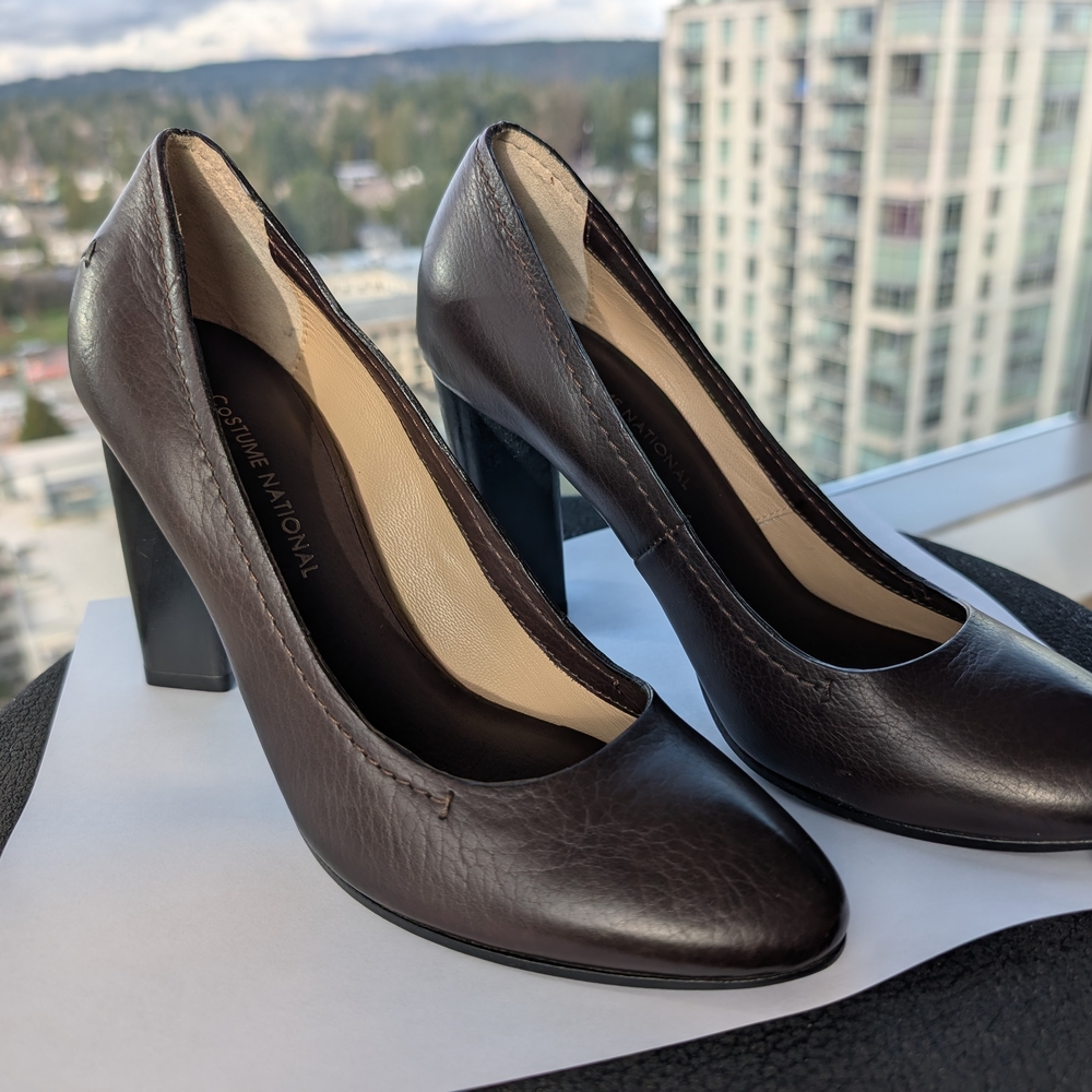 CNC Costume National Women's Brown Leather Heels